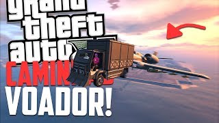 Avião dentro de um Caminhão no GTA 5 ONLINE Momentos Engraçados [upl. by Analim]