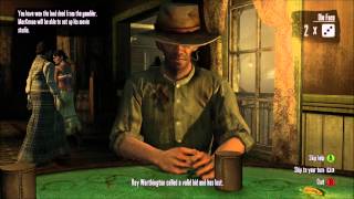 Xbox 360 Walkthrough  Red Dead Redemption  Playing Liars Dice In Thieves Landing [upl. by Kcirderf]