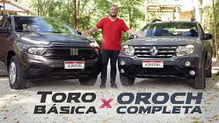 Comparativo de Picapes Fiat Toro Endurance x Renault Oroch Outsider  Quem leva a melhor [upl. by Nanah]