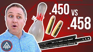 Which caliber is better 450 Bushmaster vs 458 SOCOM  Rifle Bowling Ep2 [upl. by Ainotahs]