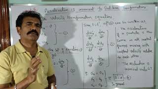 Part5 Frames of reference Acceleration is Invariant to Galilean Transformation [upl. by Haeckel]