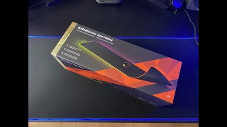 Unboxing amp Install of SteelSeries QCK Prism Cloth XL [upl. by Lybis]