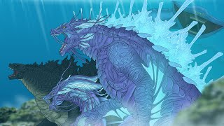 LEGENDARY TIAMATZILLA  Godzilla 2021 Fusion Titanus Tiamat  MONSTER ANIMATION [upl. by Maffa]