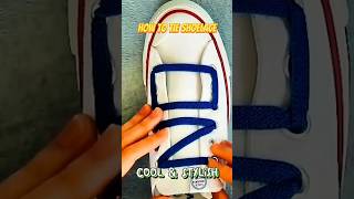 How to tie shoelace shortvideo shoes shoelaces nike knot sneakers converse allstar dj [upl. by Elison]