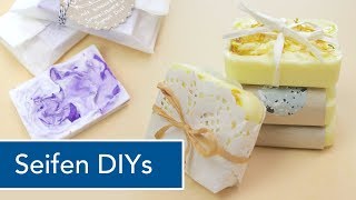 DIY SEIFE selber gießen und verpacken  perfektes Geschenk  VERLOSUNG [upl. by Esirtal]