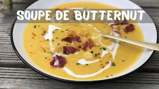 SOUPE DE BUTTERNUT AU LAIT DE COCO ET CURRY  TUTO COMMENT FAIRE UNE SOUPE RAPIDE AU BUTTERNUT [upl. by Brieta]