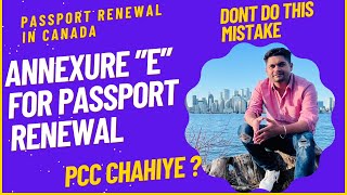 How to fill Annexure E for passport renewal in Canada  Part 2 passportrenewal canada viral [upl. by Turoff]