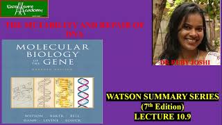 MUTABILITY AND REPAIR OF DNA Chap10 Lecture9 WatsonSummarySeries NHEJ Repair [upl. by Crotty104]