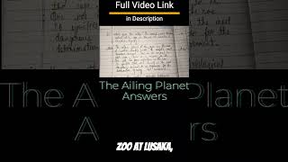 The Ailing Planet Class 11 Questions and Answers  Hornbill Answers cbse shorts cbse11th answer [upl. by Cathyleen]