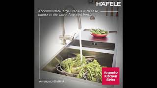 Hafele’s Handmade Argento Kitchen Sinks [upl. by Kahler]