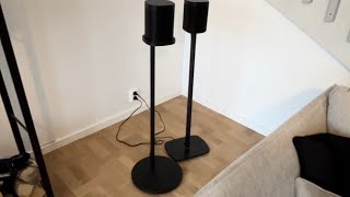 Tilt test Sonos stands vs Flexson stands Do the speakers fall down [upl. by Ppilihp]