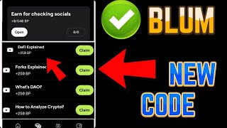 ✅ 23 November Blum Verify Code Say No To Rug Pull  Blum YouTube Video Code Today [upl. by Eiznyl75]