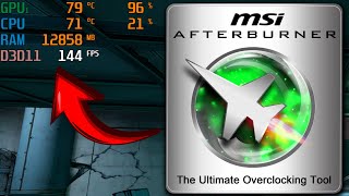 How To Setup MSI Afterburner amp On Screen Display 2024 [upl. by Rivalee]