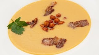 Crema de garbanzos con garbanzos fritos y panceta  Cocina Abierta de Karlos Arguiñano [upl. by Gibert949]