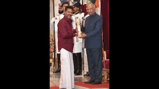 President Kovind presents Padma Shri to Prabhu Deva [upl. by Ael]