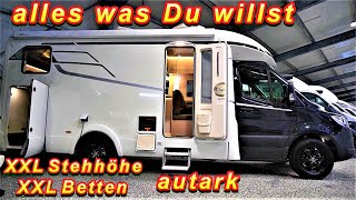 Neuheit 2022 🔥 Hymer Tramp S 585 🔥autark🔥MB Sprinter unter 35 t teilintegrierte Wohnmobile Roomtour [upl. by Eittik779]