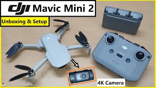 dji Mavic Mini 2 drone🔥 Unboxing  4K Camera 24GHZ 2250 mAh Battery⚡ gimbal with dji App display [upl. by Ltsyrk]