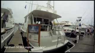 Nordhavn 56 MS quotAta Mariequot  Newport Beach Boat Show 2012 [upl. by Neitsabes]