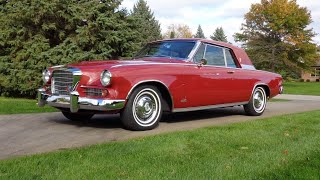 1963 Studebaker Gran Turismo GT Hawk in Red amp R2 Engine Sound  My Car Story with Lou Costabile [upl. by Liahkim]