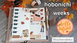 Hobonichi weeks Wochendeko 🍂 hello autumn hobonichi hobonichiweeks [upl. by Ninerb]