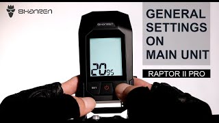 General Settings on Shanren Raptor II Pro Bicycle Computer [upl. by Oler]