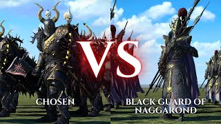 WARHAMMER III Total War  Chosen VS Black Guard of Naggarond [upl. by Ludie]