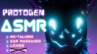 Furry ASMR A Protogen massages your ears and licks them No talkingTriggers [upl. by Retlaw]