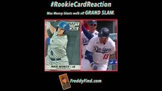 Rookie Card Reaction  Dodgers slugger Max Muncy blasts walk off GRAND SLAM [upl. by Geno]