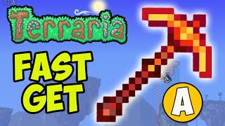 Terraria how to get MOLTEN PICKAXE EASY  Terraria 1449 Molten Pickaxe [upl. by Arleyne295]