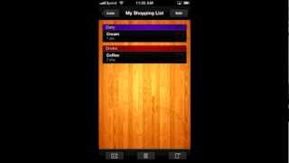 iPhone Cool App  Shopping List [upl. by Rodmun]