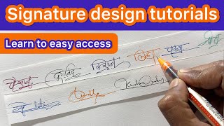 DevanagariEnglish Signature design tutorials for beginner 💟🤍 [upl. by Stalder]