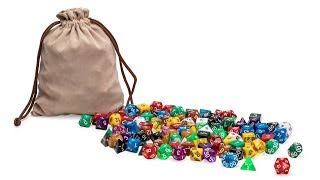 Polyhedral Dice  Set of 126 MultiColored Dice for RPG DND MTG and Other Dice Games [upl. by Heloise]