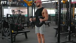 Dumbbell Hammer Curls with voice explanation  Bicep Fitness Exercise [upl. by Oakes]