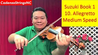 Allegretto  Medium Speed  Suzuki Violin Book 1 [upl. by Darwen206]