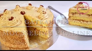 Gâteau fin crème mousseline praliné [upl. by Masera]