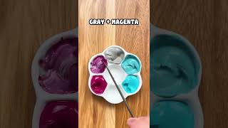 Mix Color Gray with Turquoise and Magenta colormixing satisfying [upl. by Lrem67]