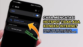 Cara Mengatasi Hotspot Tidak Ada Koneksi internet Ke Hp Lain  Hotspot Tersambung Tanpa internet [upl. by Poulter]