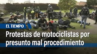 Motociclistas llevan 12 horas en Álamos en protestan por un presunto mal procedimiento  El Tiempo [upl. by Nonnahc198]