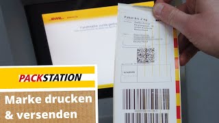 Paketmarke an Packstation drucken amp Paket verschicken [upl. by Dow]