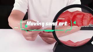 7 inch 3D Moving Sand Art Picture Flowing Sandscape for Home Office and Desk Decor [upl. by Nylorahs]