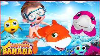 Baby Sharks Ocean Symphony  Baby songs  Nursery Rhymes amp Kids Songs  Banana Cartoon [upl. by Enilasor]