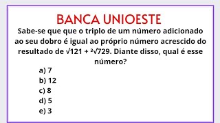 Banca Unioeste  matemática [upl. by Hillell]