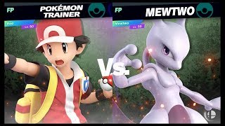 Super Smash Bros Ultimate Amiibo Fights Request 444 Red vs Mewtwo [upl. by Rovaert]