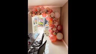 HOW TO Make A Simple DIY Balloon Half Arch Frame With LAMP STANDS [upl. by Meyeroff]