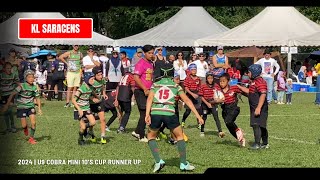 2024 🏈U9 COBRA MINI 10’S 001  KL SARACENS vs KL TIGERS [upl. by Erreit]