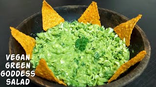 VEGAN GREEN GODDESS SALAD  Green Goddess Salad Dressing  Viral Tik Tok Recipe  Weight Loss Salad [upl. by Hime]