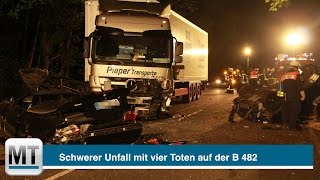 Tödlicher Unfall auf der B 482 in Petershagen [upl. by Lebasy]