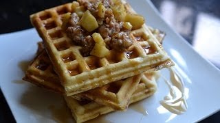 Sausage apple hash Stuffed Waffles [upl. by Anaerol529]