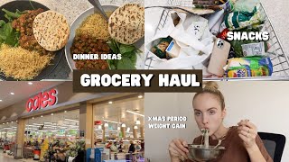 GROCERY HAUL  Dinner amp Lunch Ideas  Chats about Weight Gain [upl. by Oiratno871]