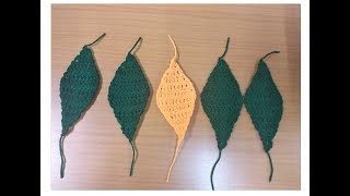 शिका पान विणायला how to crochet leaf for toran indian crochetvinkam marathi क्रोशा पान [upl. by Socem547]